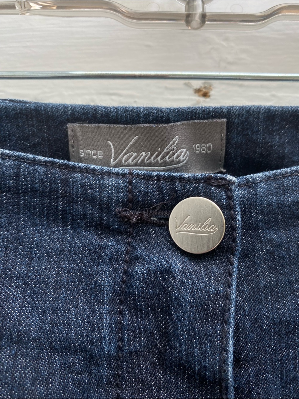 Vintage Vanilia Dark Blue Jeans Straight-Leg High-rise - Picture 3 of 9